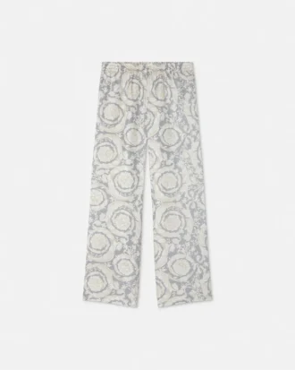 Pantalones de sarga de seda estampados para niño