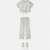 Pantalones de sarga de seda estampados para niño Pantalones de sarga de seda estampados para niño