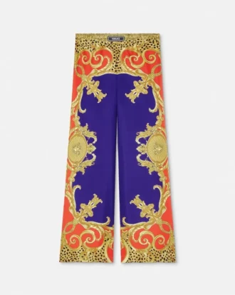 Pantalones de seda Cheetah Barocco Silk