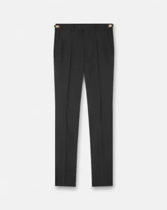 Pantalones formales ajustados de lana Pantalones formales ajustados de lana