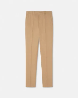 Pantalones formales de lana jaspeada