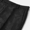 Pantalones formales slim de jacquard de lana y viscosa Pantalones formales slim de jacquard de lana y viscosa