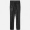 Pantalones formales slim de jacquard de lana y viscosa Pantalones formales slim de jacquard de lana y viscosa