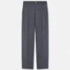 Pantalones jogger de lana con microcuadros Pantalones jogger de lana con microcuadros