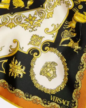 Pañuelo de sarga de seda estampado 45 cm