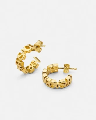 Pendientes con el logotipo de Versace