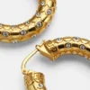 Pendientes de aro de malla metálica con cristales