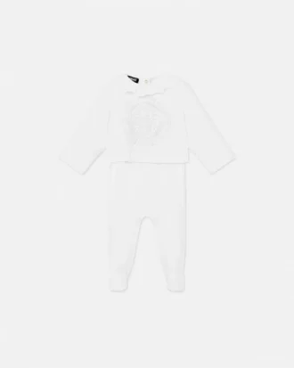 Pijama de jersey de algodón bordado para bebé