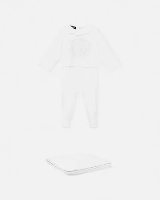 Pijama de jersey de algodón bordado para bebé