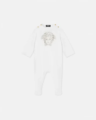 Pijama de jersey de algodón con adornos para bebé