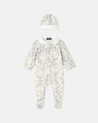 Pijama de jersey de algodón estampado para bebé