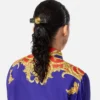 Pinza para el cabello con cinta Gianni y tachuelas Pinza para el cabello con cinta Gianni y tachuelas