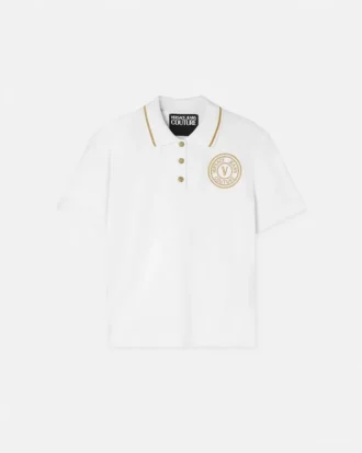 Polo con emblema en V