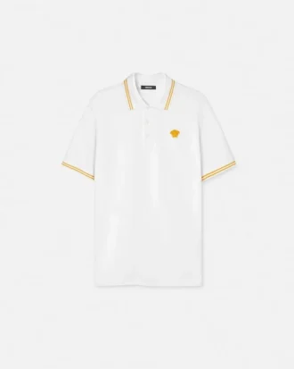 Polo de piqué de algodón bordado