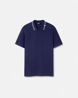Polo de piqué de algodón bordado