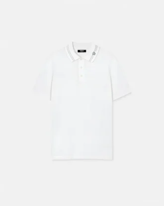 Polo de piqué de algodón bordado