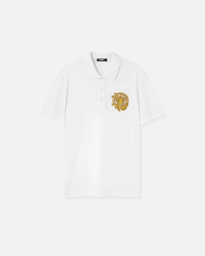 Polo de piqué de algodón bordado Polo de piqué de algodón bordado