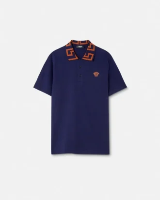 Polo de piqué de algodón bordado