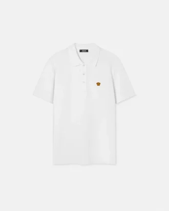 Polo de piqué de algodón bordado