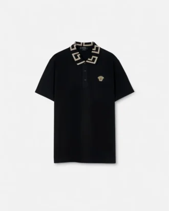 Polo de piqué de algodón bordado