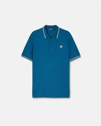 Polo de piqué de algodón bordado