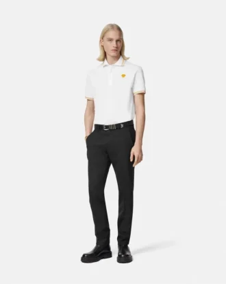 Polo de piqué de algodón bordado