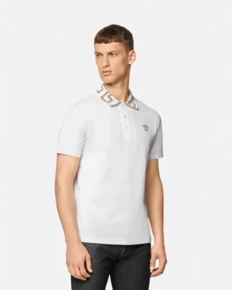 Polo de piqué de algodón bordado