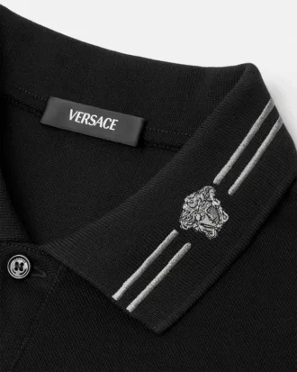 Polo de piqué de algodón bordado