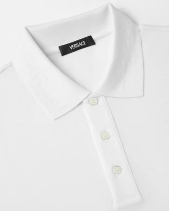 Polo de piqué de algodón bordado