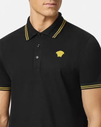 Polo de piqué de algodón bordado