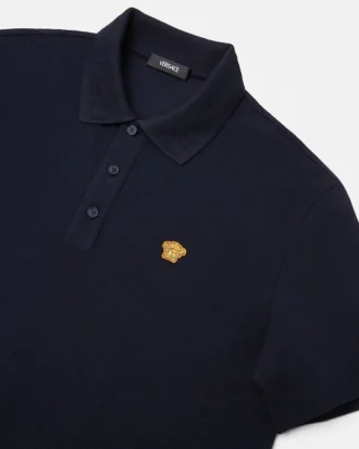 Polo de piqué de algodón bordado