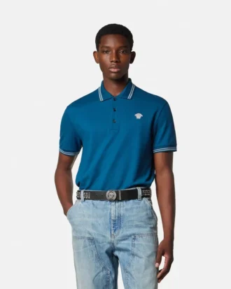 Polo de piqué de algodón bordado