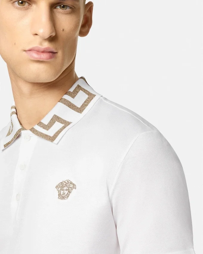 Polo de piqué de algodón bordado Polo de piqué de algodón bordado