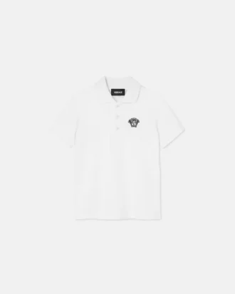 Polo de piqué de algodón bordado para niño