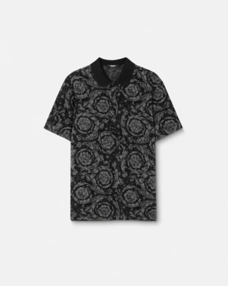 Polo de piqué de algodón jacquard
