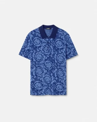 Polo de piqué de algodón jacquard