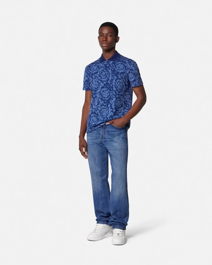 Polo de piqué de algodón jacquard Polo de piqué de algodón jacquard