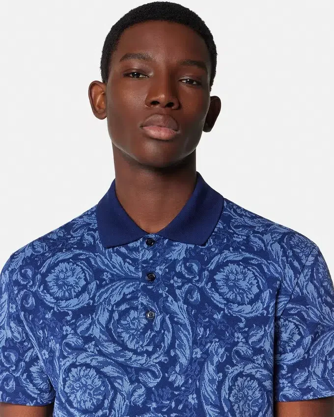 Polo de piqué de algodón jacquard Polo de piqué de algodón jacquard