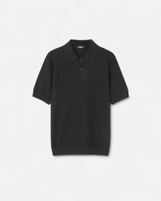 Polo de punto de seda y algodón