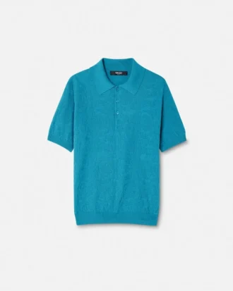 Polo de punto de seda y algodón
