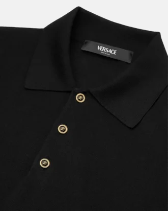 Polo de punto de seda y algodón