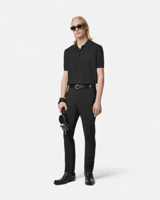 Polo de punto de seda y algodón