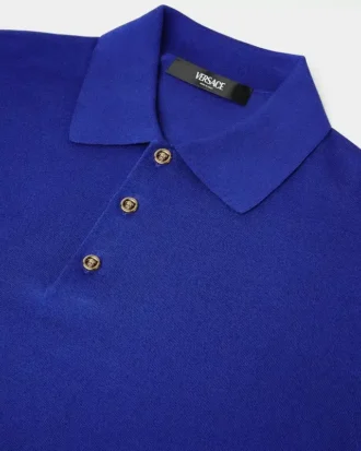 Polo de punto de seda y algodón