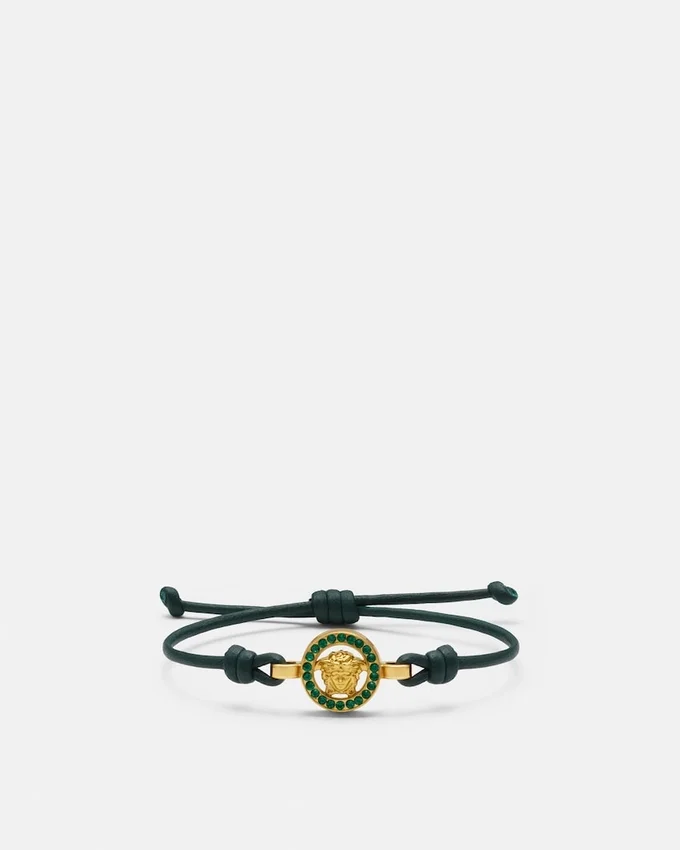 Pulsera de cuero con cristales Medusa 95 Pulsera de cuero con cristales Medusa 95