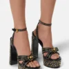 Sandalias con tachuelas Gianni Ribbon 140 mm Sandalias con tachuelas Gianni Ribbon 140 mm