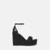 Sandalias de cuña de piel Medusa 95 120 mm Sandalias de cuña de piel Medusa 95 120 mm