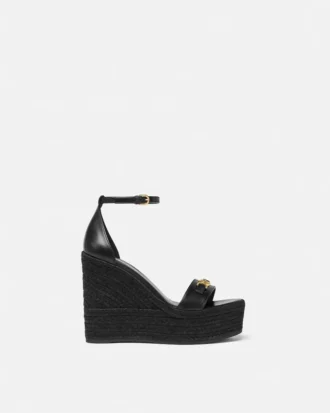 Sandalias de cuña de piel Medusa 95 120 mm