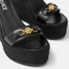 Sandalias de cuña de piel Medusa 95 120 mm Sandalias de cuña de piel Medusa 95 120 mm