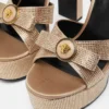 Sandalias de satén con adorno de lazo Gianni Ribbon 140 mm