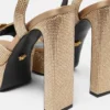 Sandalias de satén con adorno de lazo Gianni Ribbon 140 mm